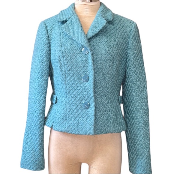 Y2K Ann Taylor LOFT Blazer Suit Jacket Wool 6 - Picture 6 of 8